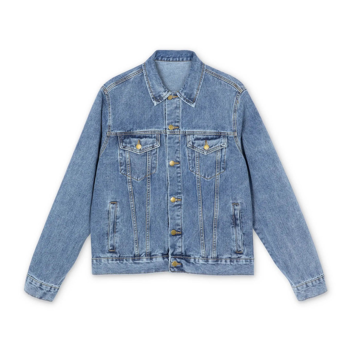 Jesus Christ Loves You Denim Jacket Printify