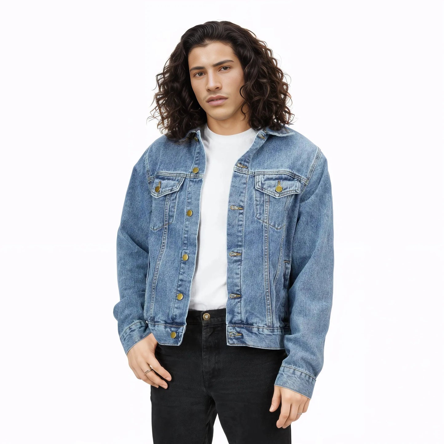 Jesus Christ Loves You Denim Jacket Printify