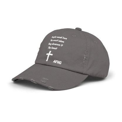 Christian Distressed Hat Printify
