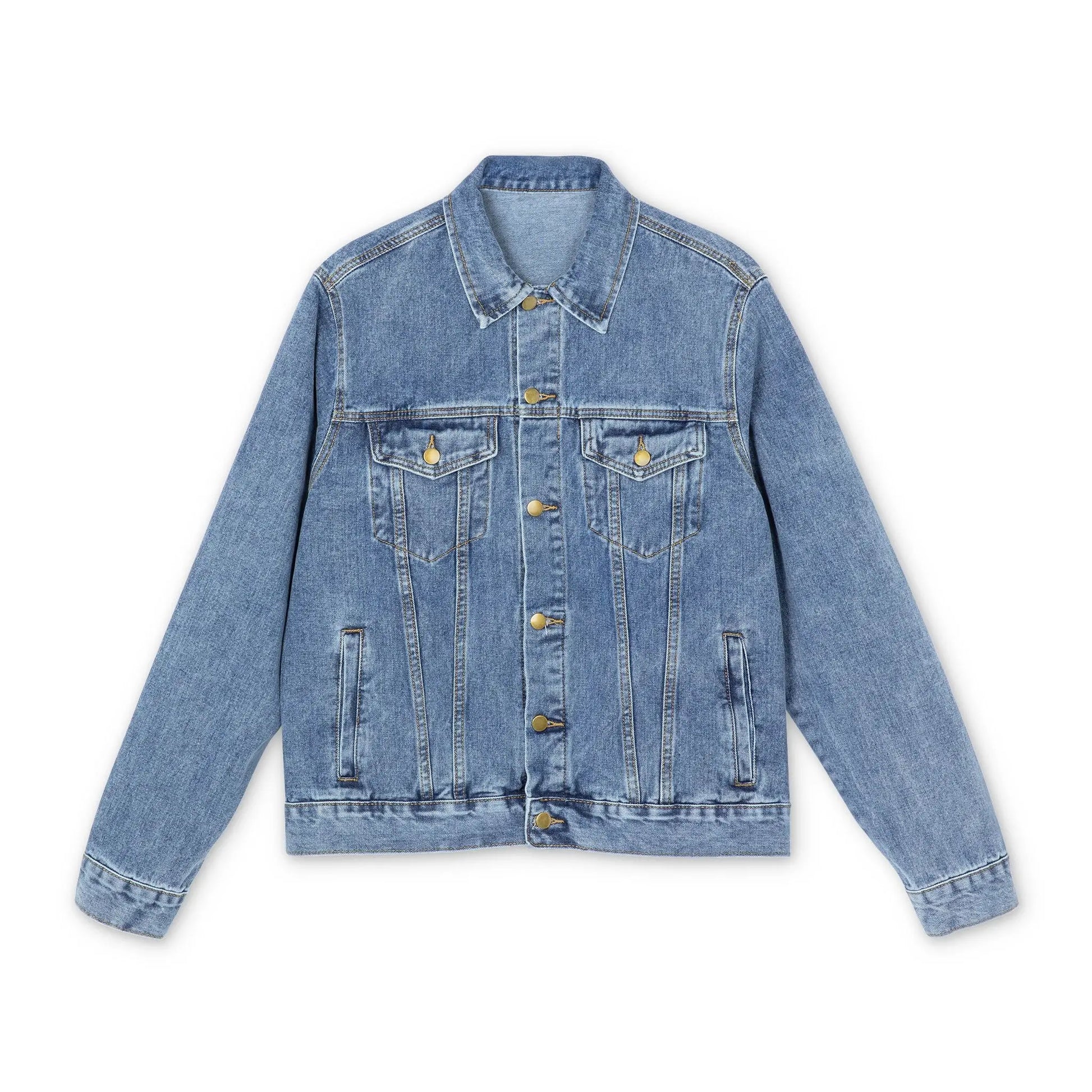 Jesus Christ Loves You  Denim Jacket Printify